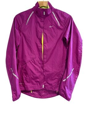 Nike Purple Storm Fit Windbreaker Zip Up Reflective Jacket Women’s Sz XS